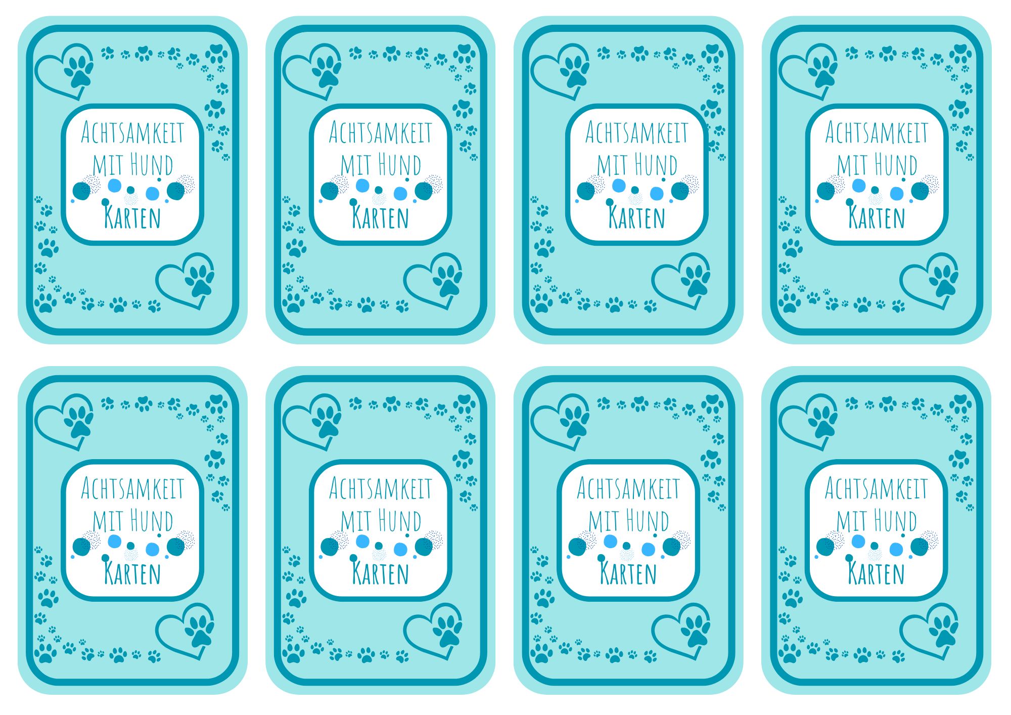 Produkt Freebie Achtsamkeitskarten mit Hund